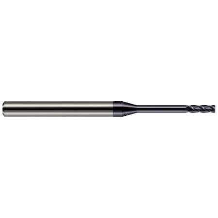 Harvey Tool 3/32 dia. x 0.01 in. Radius x 0.2790 in. x 0.95 in. Reach Carbide Corner Radius End Mill, 4 Flutes 730493-C3